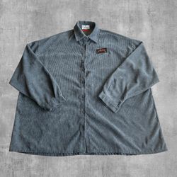 Orange Juice The Brand AI-YC Corduroy Shirt Blue Grey Oversized Shacket Women’s XXL