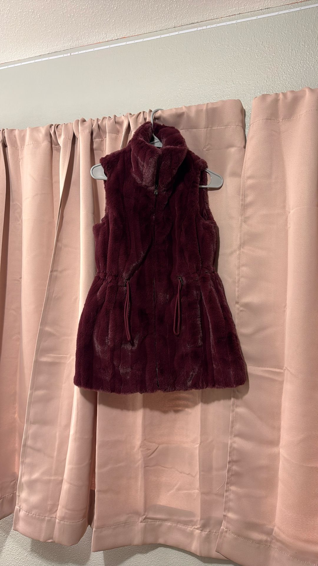 Vintage Faux Fur Red Vest