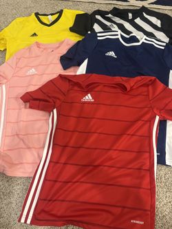 5 Boys Addidas Soccer Shirts 