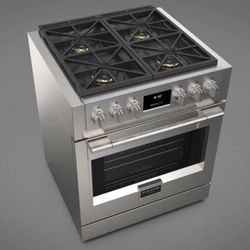 Fulgor Milano Sofia Series  F6PGR304S2 30 Inch Professional Gas Range with 4 Dual-Flame Burners, 4.4 cu. ft. Capacity, Nova Broiling System, Dual Conv