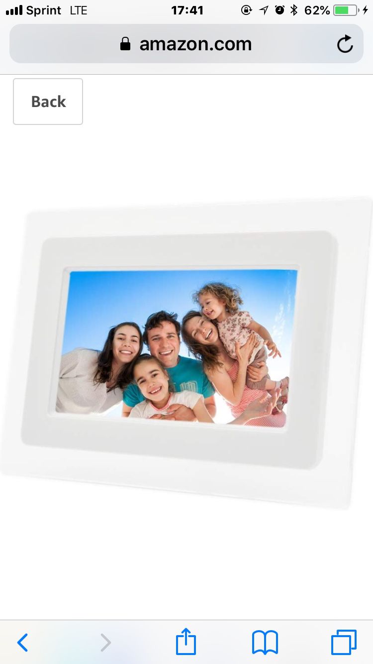 7 Inch TFT LCD Screen Digital Photos Display Frame with Calendar Support Tf Sd/Sdhc /USB Flash Drives(White)- Support 32GB SD Card-【Upgrade Version】