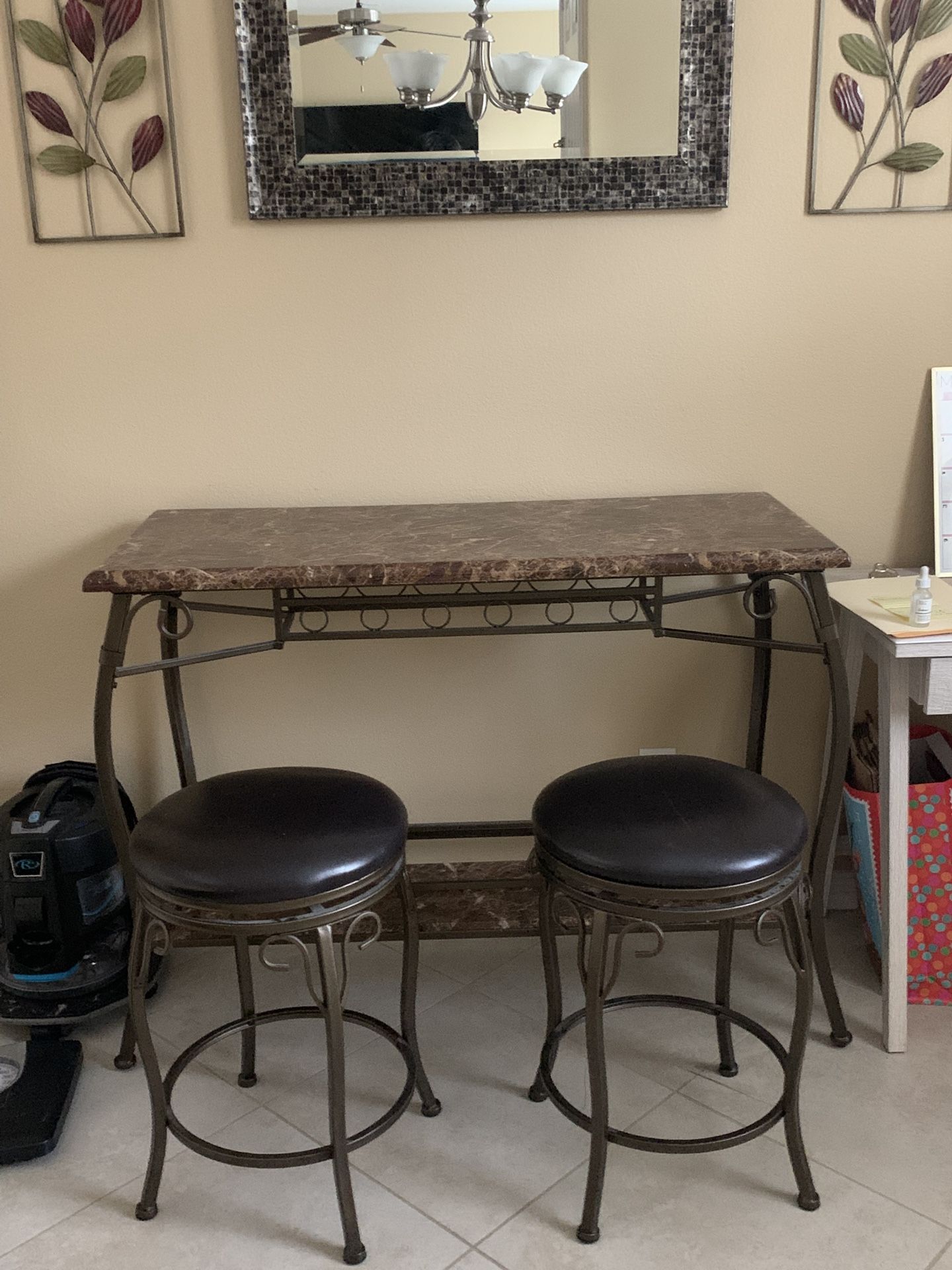 Mini bar with 2 stools (Need Gone Quick)