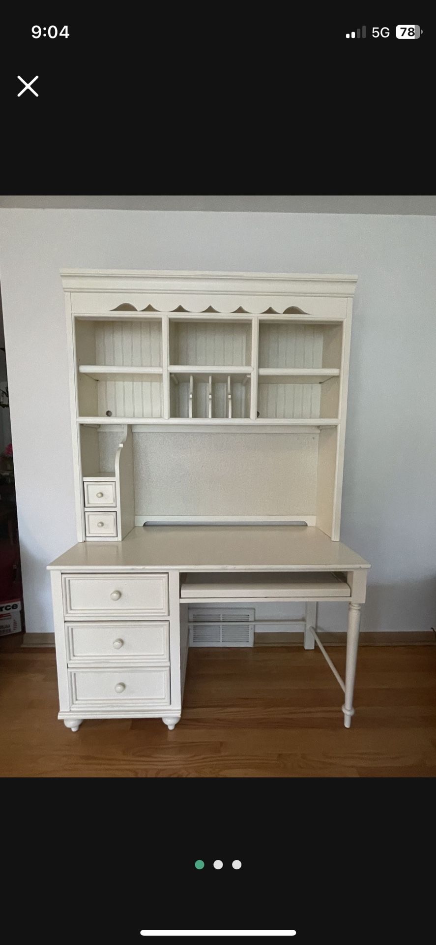Solid Wood Stanley Desk w/ Hutch