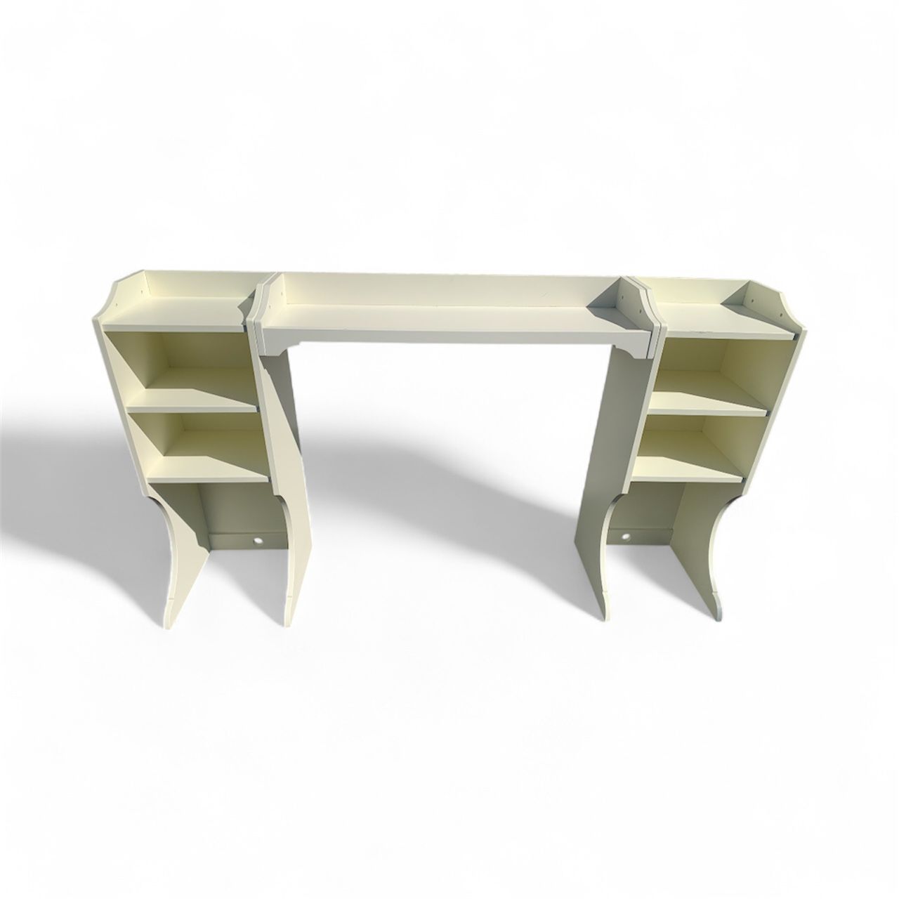 Pottery Barn Kids - Bookshelf shelves Storage Shelf – Reading Nook – white 3 pieces = 72 W x 16 D x 40H 2 bookshelf = 15 5/8 W x 16D x 40H 1 connect