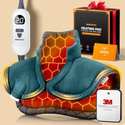 Graphene-Infused Instant Ergonomic Weighted Heating Pad for Neck Shoulders Back