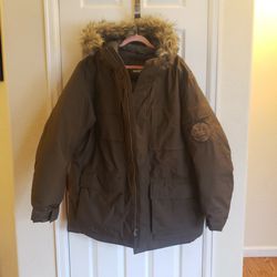 Eddie Bauer 650 Goose Down Parka Heavy Duty Winter Jacket Mens Size XL