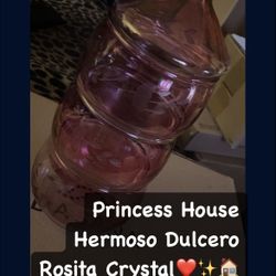 Princess House Hermoso Dulcero Rosita Crystal❤️✨🏠
