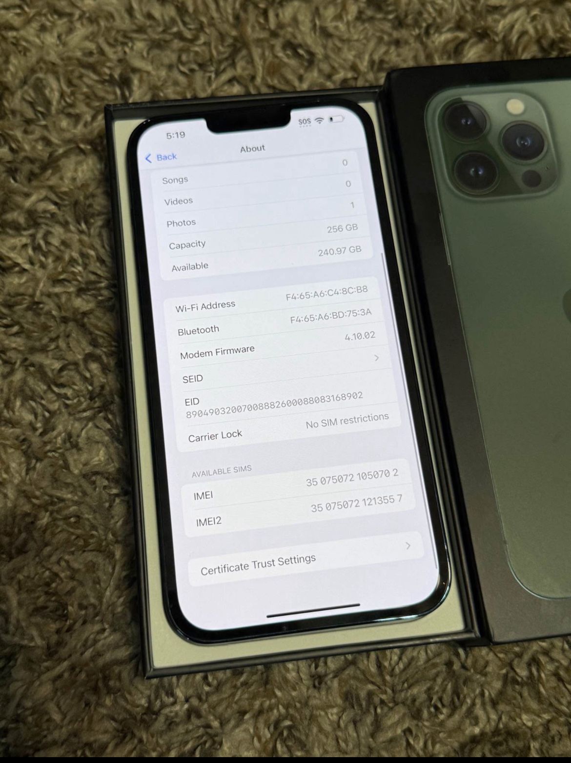 iPhone 13 Pro Max 256GB UNLOCKED