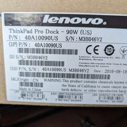 Lenovo 40A10090US ThinkPad Pro Dock 90W for ThinkPad Laptop NEW in unopened box

