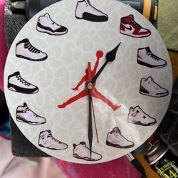Air Jordan Shoes Clock. Each Shoe. Number Represents The Time 