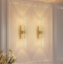 Crystal Battery Operated Wall Sconces