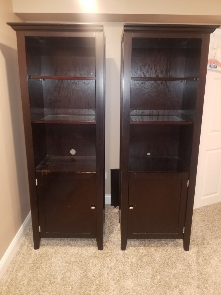 6 ft Expresso Curio Cabinets