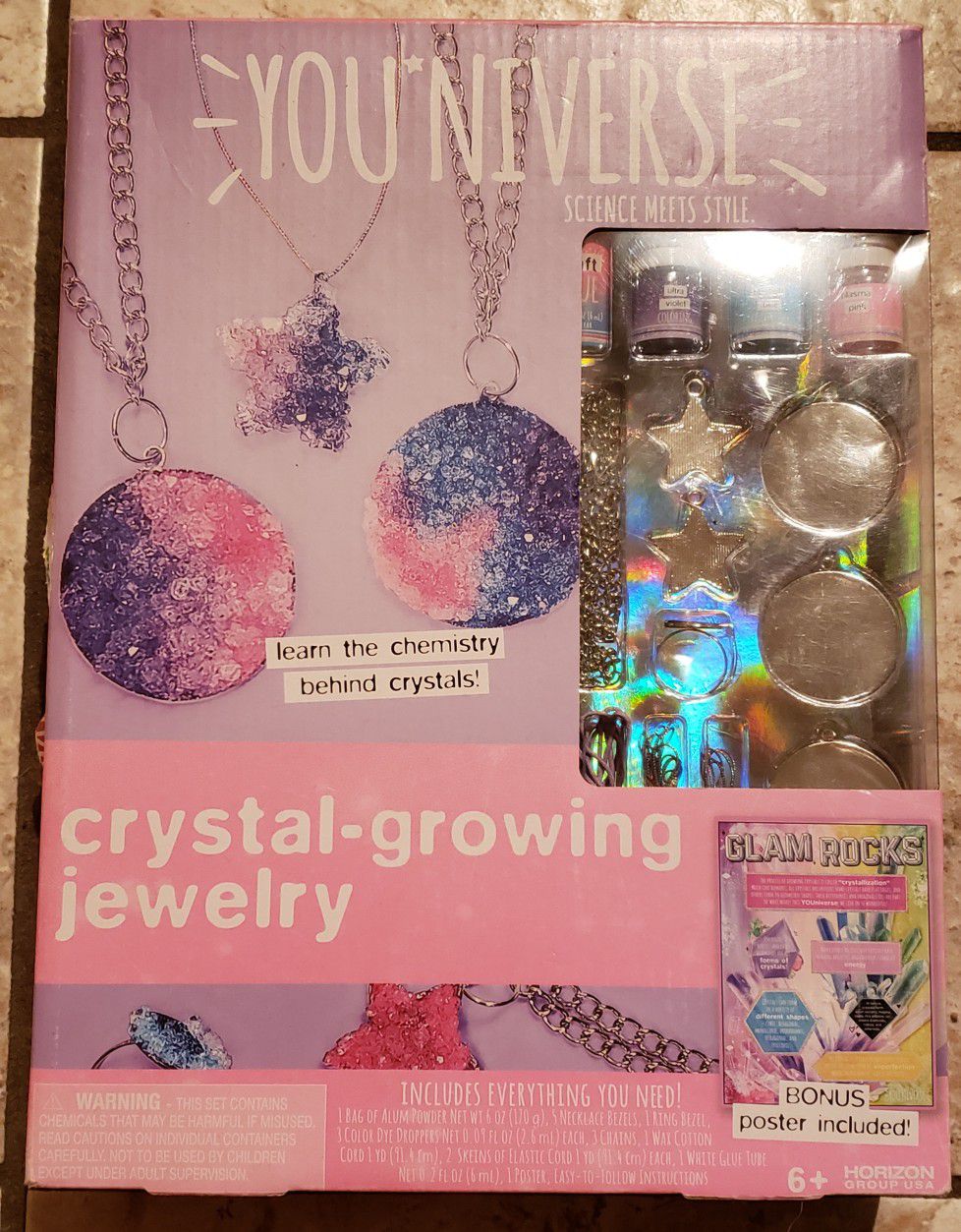 Brand new Crystal Growing Jewelry making set!