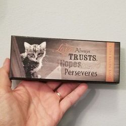 Kitty Cat Insprirational Plaque 