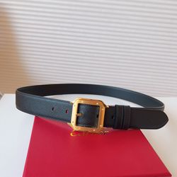 Cartier Black Belt With Box New 