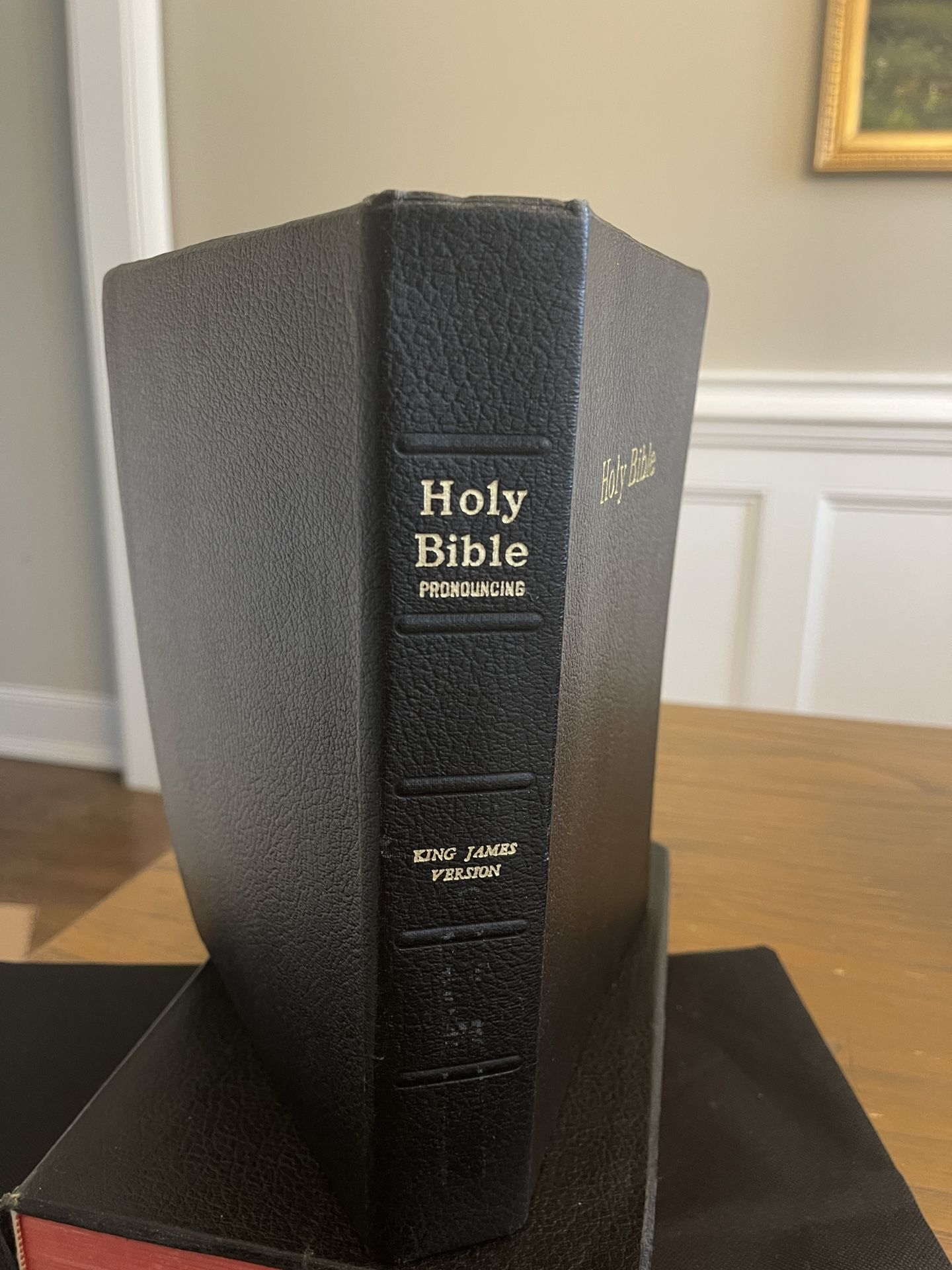 Vintage 1968 Self Pronouncing Large Print King James Bible & Old