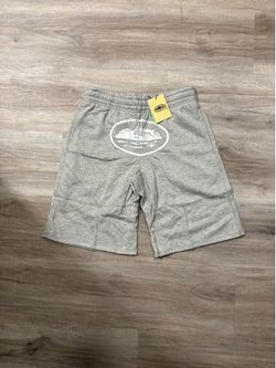 Corteiz Grey and White Shorts