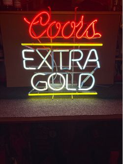 Coors extra gold neon