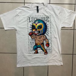 Vintage Style Lucha Libre 100% Cotton T-Shirt - Mexican Wrestler Luchador Size L