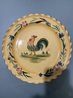 Set of 4 Rooster Plates