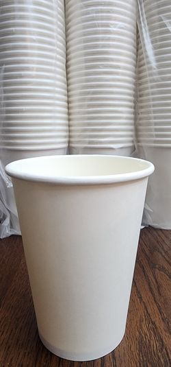 NEW 12oz Double Wall Paper Hot Cup - White - 50 CUPS