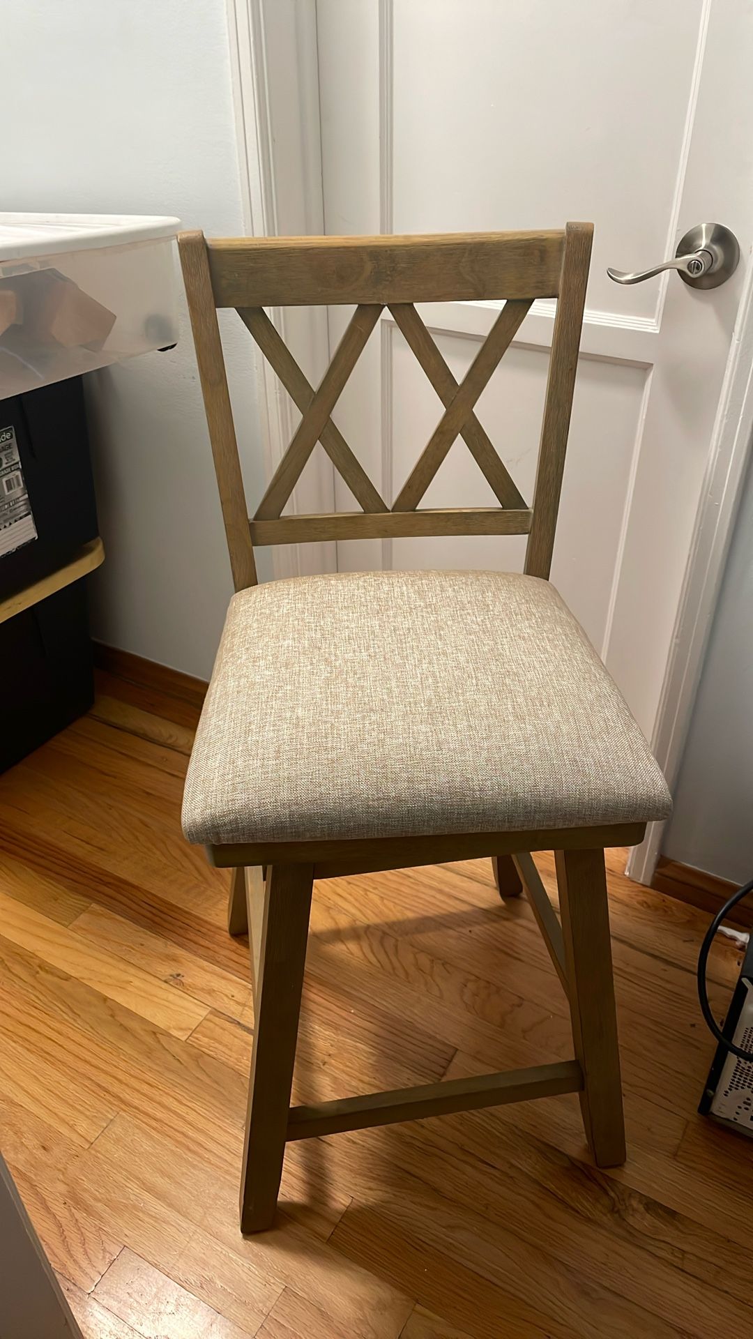 Swivel Wooden Barstools (2)