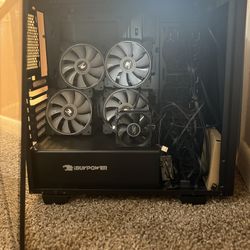 RGB cyber power Case 4 RGB Fans And CPU Cooler 