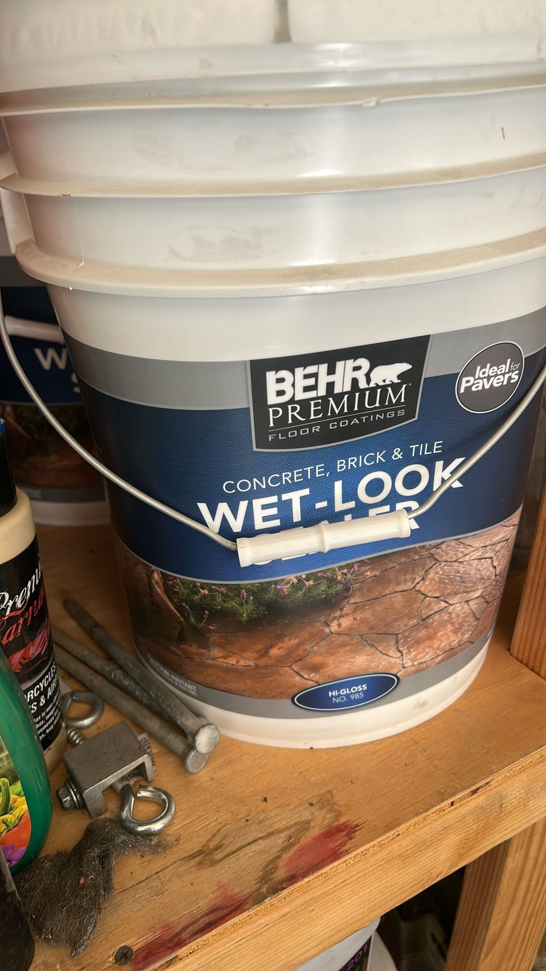 Brand new concrete with look sealer