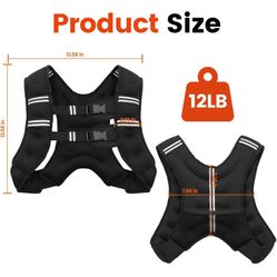 12lb Weight Vest New 