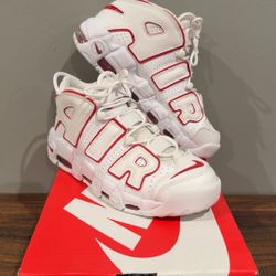 Air More Uptempo White Varsity Red (Mens 10)