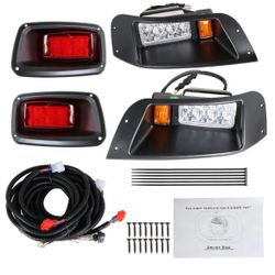 EZGO TXT Golf Cart Adjustable LED Headlight&Tail Light Kit 12v W/ Wire 96-13