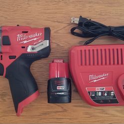 Milwaukee M12 12 V 3/8 in. Brushed Cordless Drill Kit (Battery & Charger) - $100.00