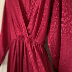 Alexa B Nites Fuchsia Pink Long Sleeve Animal Print Maxi Size 8
