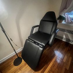Salon Chair With Additional Stool ( Lash/Brows Making)