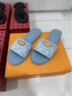 Blue Louis Vuitton women’s sandals