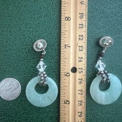 Sterling Silver Jade Earrings
