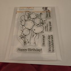 Birthday Baloons Stamp& Die Set