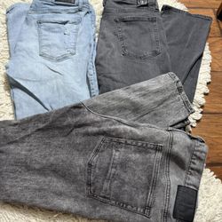 Take all Men’s jeans  Size 34x32  Brands are Pacsun Skinny, Goodfellow & Co. Straight cut & Original Use Slim cut  In very good condition