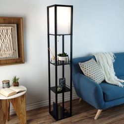 Modern Floor Lamp w/ Shelves (62 inches)