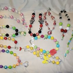 Girls Homemade Beaded Necklaces