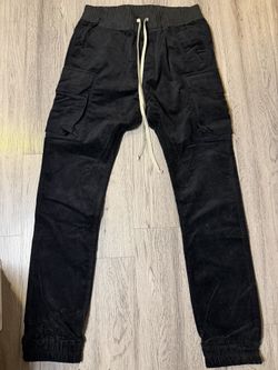 Rick Owens DRKSHDW Cargo Joggers – Black Corduroy – Size 30