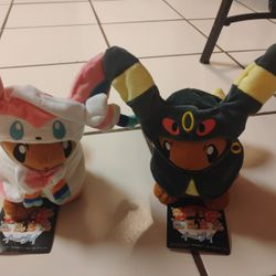 Brand New Japanese Pokemon Center EV And Costume Plushies $25 Each