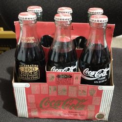 1995 Coca Cola Classic 6 Pack Bottles