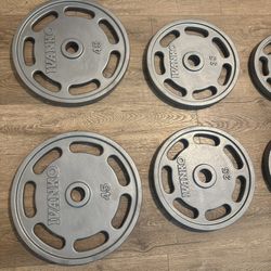 Olympic Reconditioned IVANKO’S  Weight plates  45s, 35s, 25s And 10s [230 Pounds] 