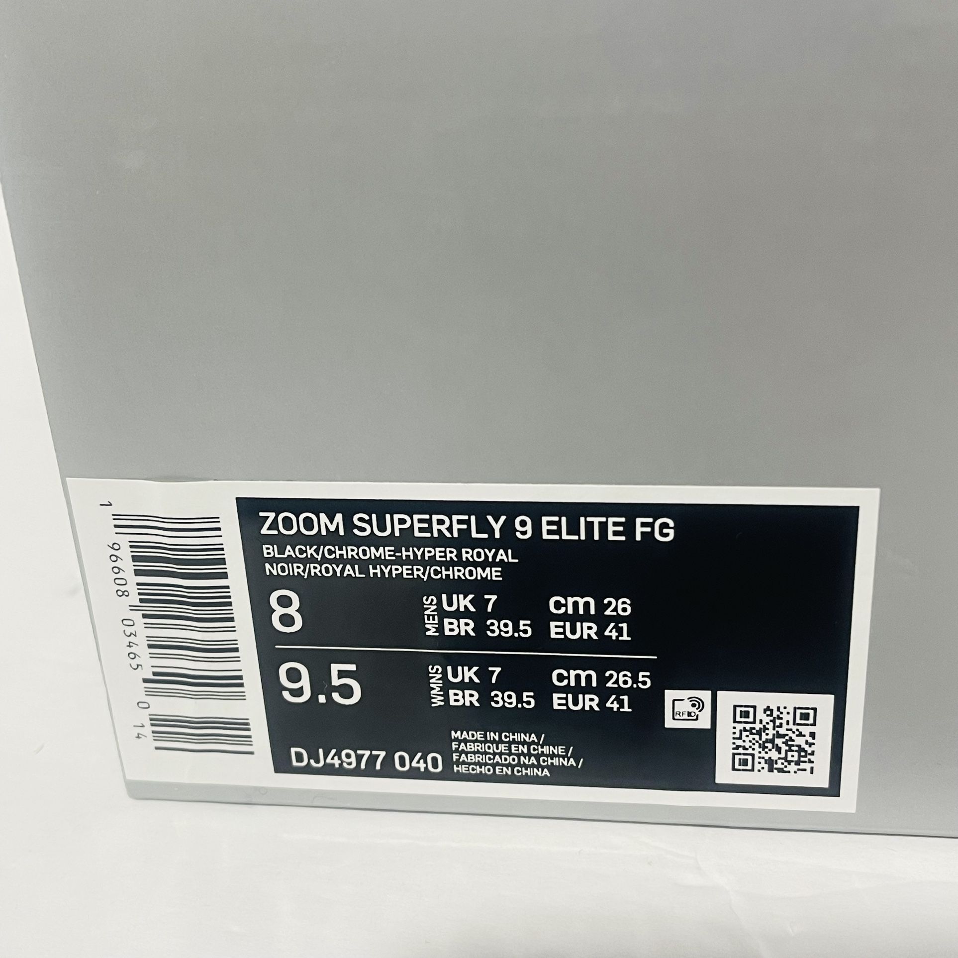 Men’s Sz 8, 9.5 & 10 Nike Zoom Superfly 9 Elite Soccer Cleats