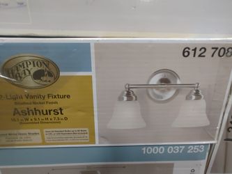 Hampton Bay 2-light Vanity Fixture Open Box New 