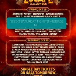 Need 2 Saturday Tickets Message Me