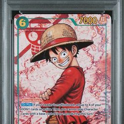2025 One Piece Op-13 Monkey D. Luffy Alternate Art PSA 10