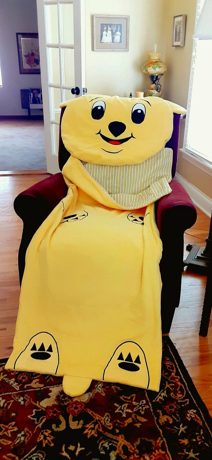 Child's Bear Sleeping Bag/Zip Up Blanket