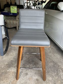 Armen Living Leather Stool